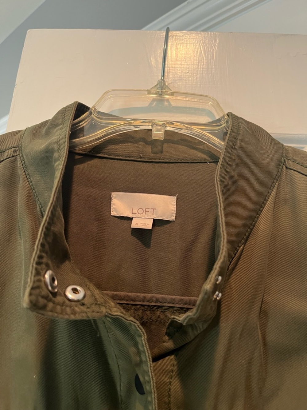 LOFT Olive Green Drawstring Utility Jacket - Picture 4 of 5